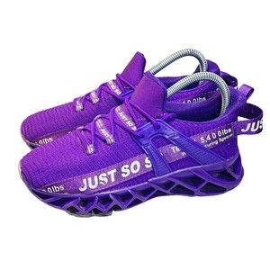 JUST SO SO Women’s Running Non Slip Athletic Tennis Walking Sneaker Purple Sz4.5